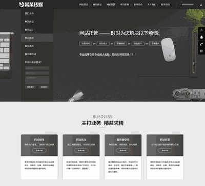 网站建站优化推广类网站织梦模板(带手机端)
