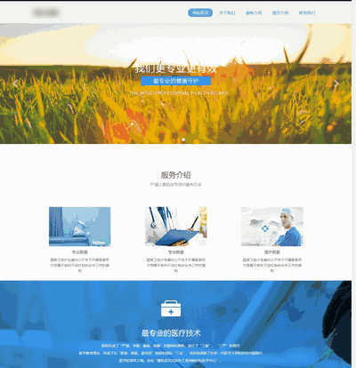 响应式自适应医疗机构类网站织梦模板