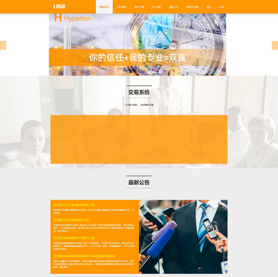 金融服务公司展示类织梦模板