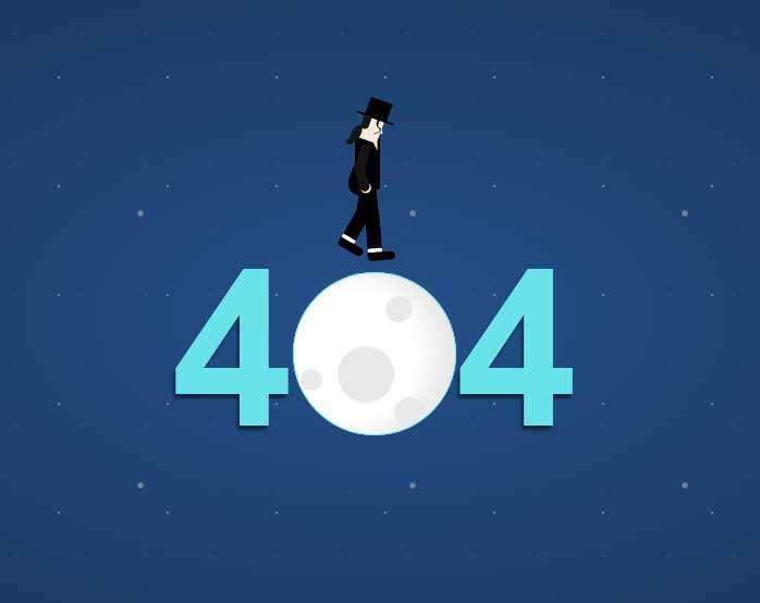 月球漫步404文字动画特效