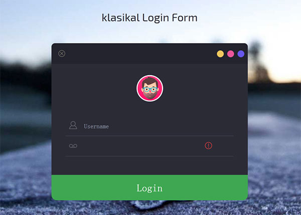 漂亮的html5登录窗口界面网页模板