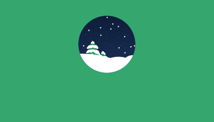 简洁冬季仙境场景背景特效