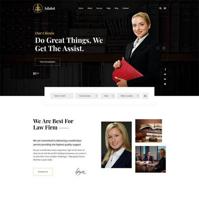 法律律师事务所咨询服务公司HTML5模板