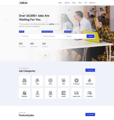 专业招聘公司猎头服务公司html5网页模板