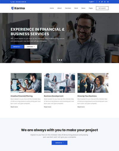 bootstrap商务咨询服务公司html模板