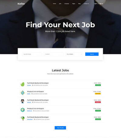 bootstrap人力资源招聘服务公司网站模板