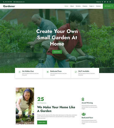 bootstrap花艺园艺鲜花苗木培育公司html5模板