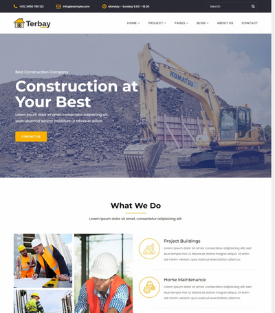 Bootstrap5建筑施工工程服务公司html5模板