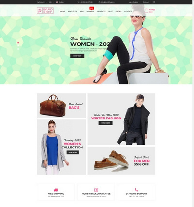 bootstrap时尚服装鞋帽商城html网站模板