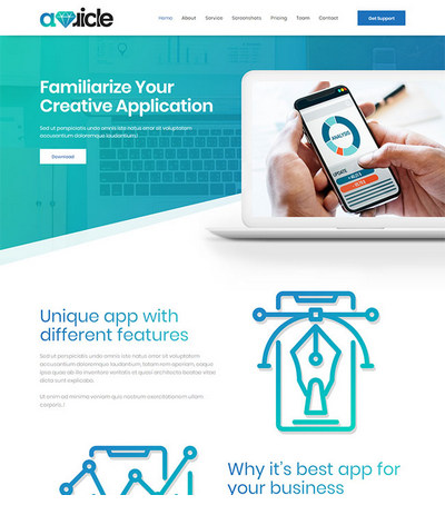创意APP软件开发公司html静态网站模板