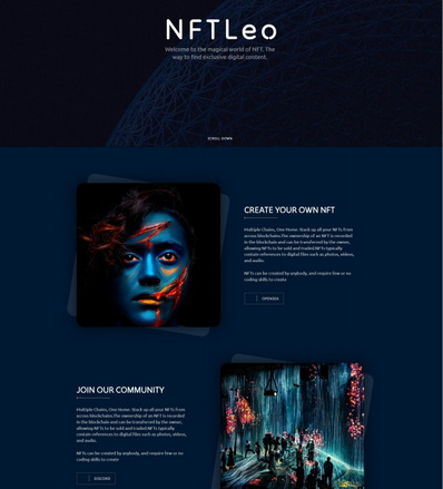 NFT现代艺术科技公司网站模板 NFT现代艺术科技公司网站模板