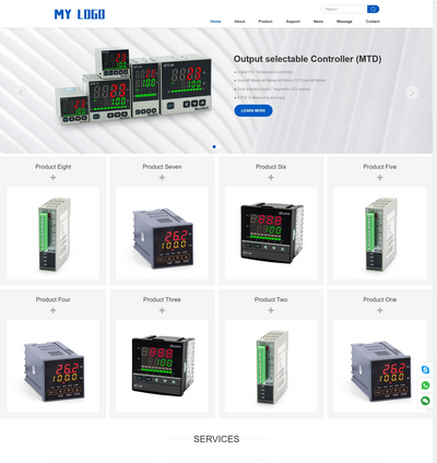 响应式英文外贸电子产品通用网站pbootcms模板