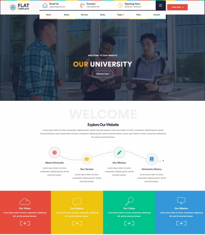 大学教育职业学院通用网站模板