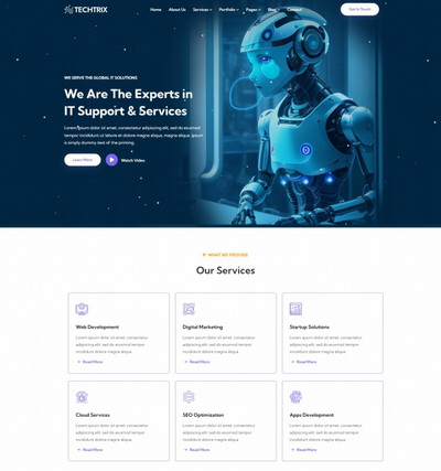 Bootstrap软件开发服务公司html5模板