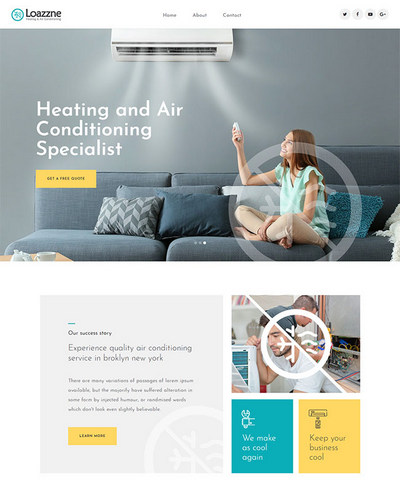 空调安装维修服务HTML5模板