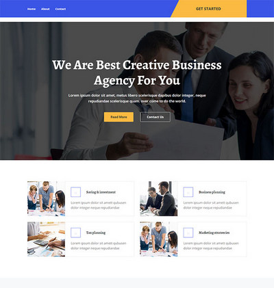 Bootstrap商业管理服务公司html5模板