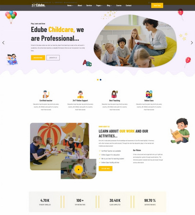 多风格教育培训服务机构html5网站模板
