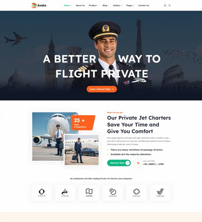 多风格航空公司宣传服务网站HTML5模板 多风格航空公司宣传服务网站HTML5模板