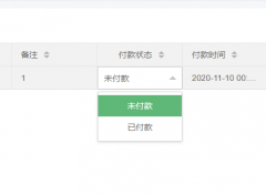 layui table展示页表格中加入下拉选择框