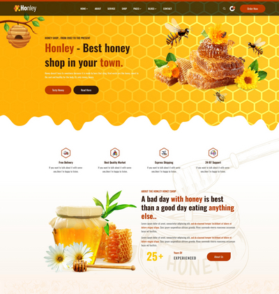 HTML5蜂蜜在线购物商城网站模板 HTML5蜂蜜在线购物商城网站模板