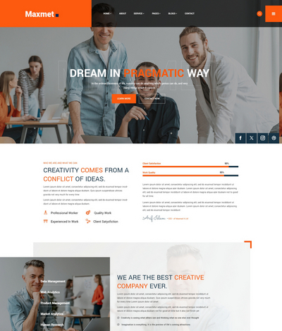 数字营销商务咨询服务公司网站模板