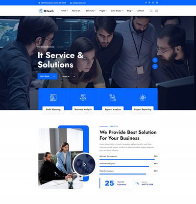 IT服务软件公司HTML5模板