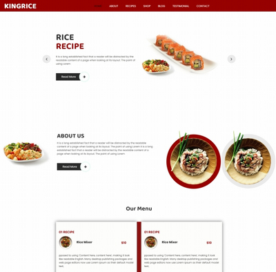 餐饮美食外卖宣传网站html5模板