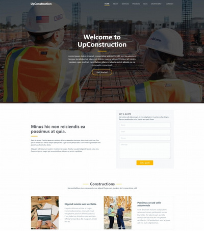 HTML5建筑施工建筑公司网站模板
