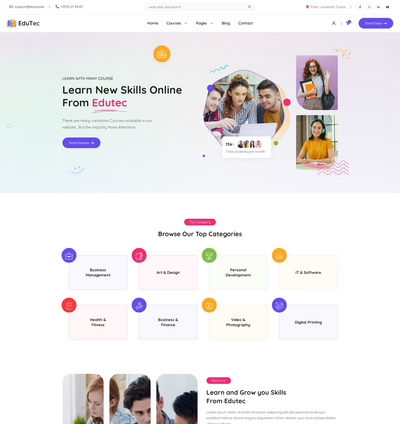 在线教育培训公司html5网站模板