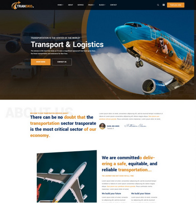 航空物流运输服务公司html5模板