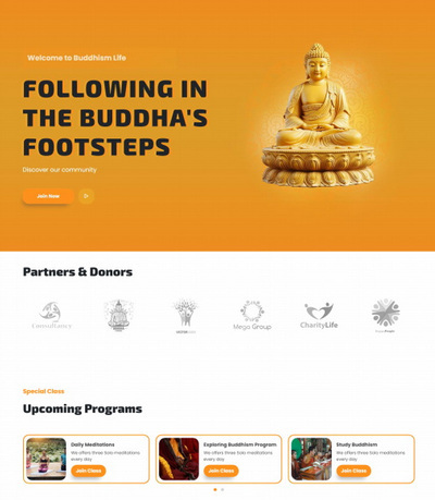佛学宗教文化宣传静态网站模板