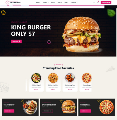 汉堡餐饮美食公司响应式html5网站模板